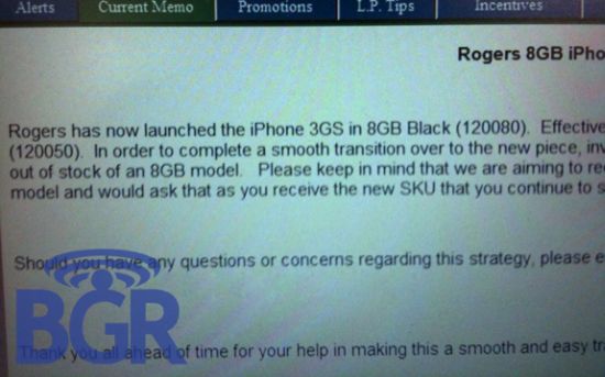 8gb iphone 3gs coming soon