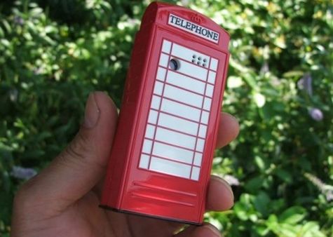 british red phone box mobile phone
