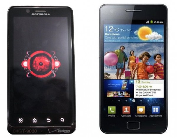 DROID-Bionic vs  samsung-Galaxy-S2