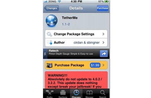 Enable Native Tethering on iPhone