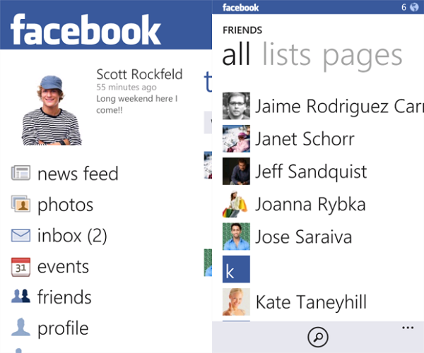 Facebook app version 2.5