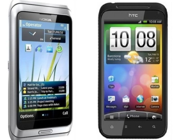 HTC Incredible S vs. Nokia E7