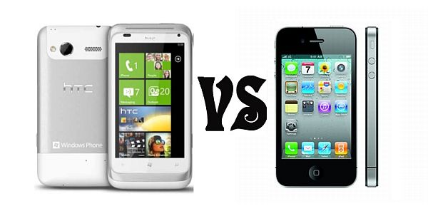 HTC Radar vs. Apple iPhone 4S