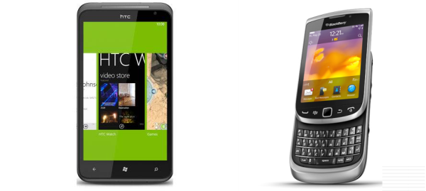 HTC Titan vs. BlackBerry Torch 9810
