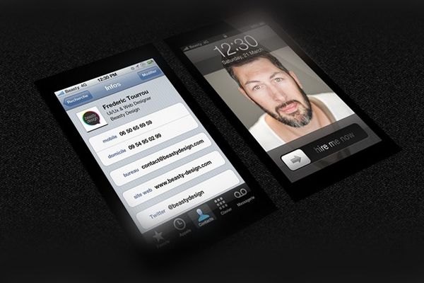 iPhone business card