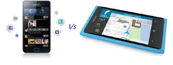 Nokia Lumia 800 vs Samsung Galaxy S II