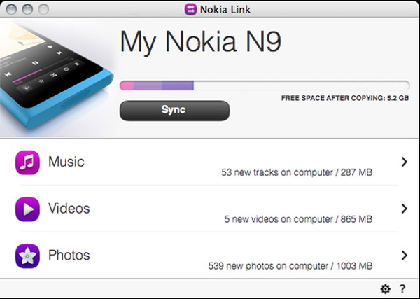 Nokia N9 to a PC or Mac