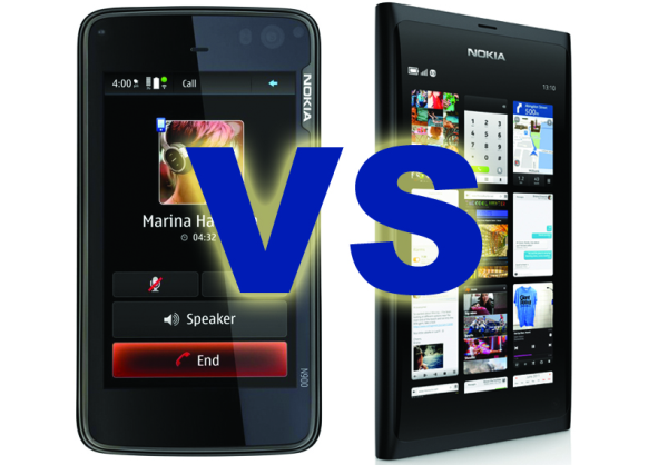 Nokia N9 vs. Nokia N900