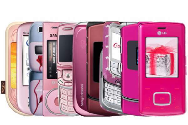 Pink cellphones