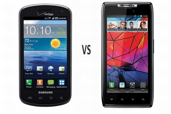 Samsung Stratosphere vs. Motorola Droid Razr