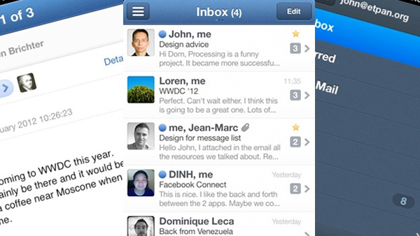 Sparrow email client for iOS