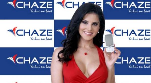 Sunny Leone and Chaze Mobiles