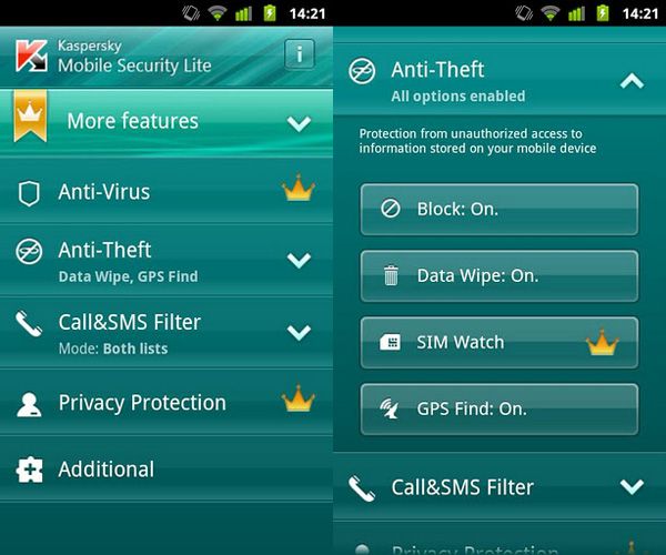 Kaspersky Mobile Security