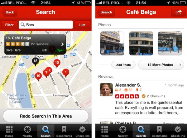 Yelp app